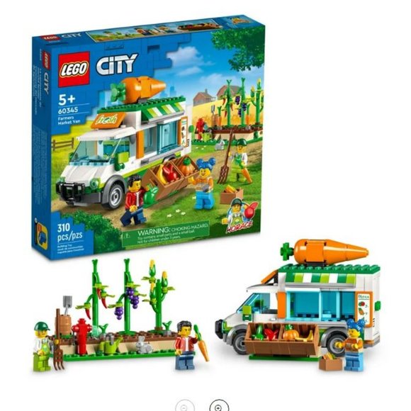 LEGO City Farmers Market Van 60345 Building Set Food Truck Farm Van Vegetables R - Picture 1 of 14